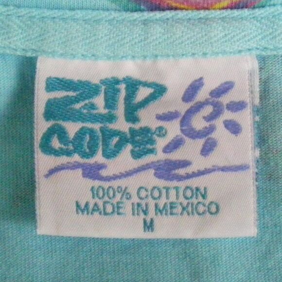 Vintage Dress, M, Light Blue, Collar, Raw Hem, Red Hearts, Pullover, Sleeveless - Picture 8 of 9